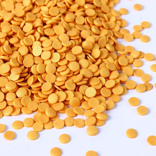 Gold Sprinkles, Confetti Sprinkles, Gold Round sprinkle for Cake Decorating, Cupcakes, Cookies, Macarons, Ice Cream, Perfect for Birthdays, Graduations, Anniversaries, Parties(120g/4.23oz)