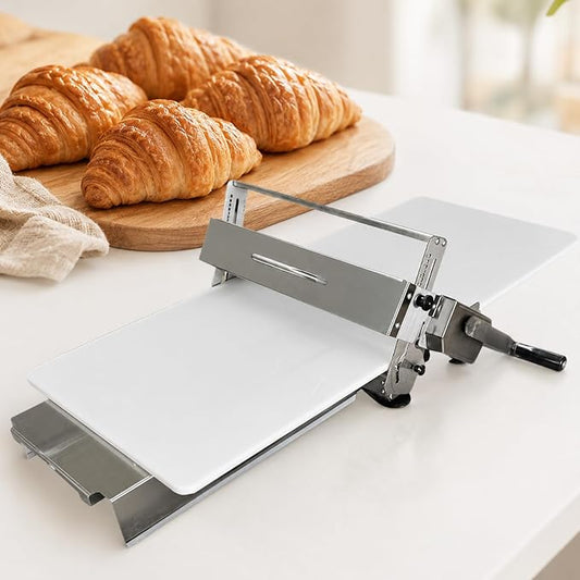 Folding Dough Sheeter, Countertop Dough Sheeter,Dough Roller Machine Stainless Steel Sheeter 0.2-25mm Adjustable Thickness Stainless Steel Manual Dough Sheeter Machine With Boa Length 40''