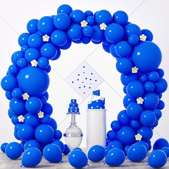 Voircoloria 90pack Blue Balloons Different Size 18/12/10/5 Inch Pastel Green Balloon Garland Arch Kit for Baby Shower,Graduation, Wedding, Birthday, Gender Reveal, New Year Decorations