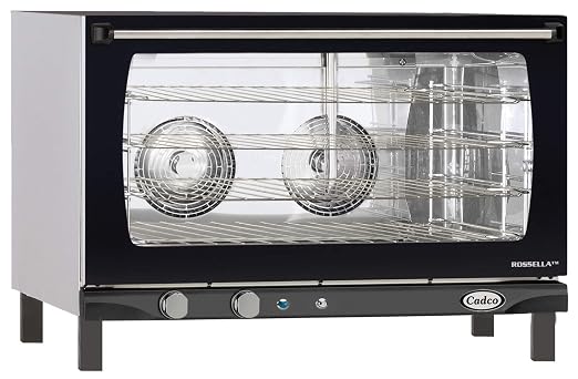 Cadco XAF-193 Heavy-Duty Countertop Convection Oven with Manual Controls and Humidity, Stainless Steel, NSF, 208-240v, For Commercial Use, 120 lbs.