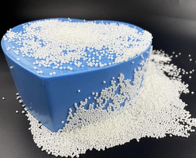 Sprinkles Pearl Sugar 2mm Candy 120g/ 4.2oz Baking Edible Cake Decorations Cupcake Toppers Cookie Decorating Ice Cream Toppings Celebrations Shaker Jar Wedding Shower Party Christmas Supplies (White)
