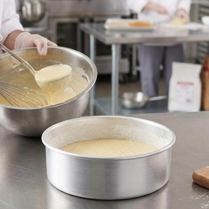 TrueCraftware- 8" X 3" Aluminum Round Layer Cake Baking Pan 1.0MM- Bakeware for Cake Pizza Layer Cake Pans Easy Releasing Cake Baking Round Pans Tin Cheesecake Mold for Home Kitchen Restaurants