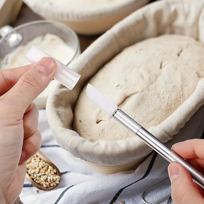 Bread Lame Sourdough Ceramic Lame Scoring Tool, 4 Ceramic Blades with Protective Cover and Finger Sleeves for Sourdough Baking