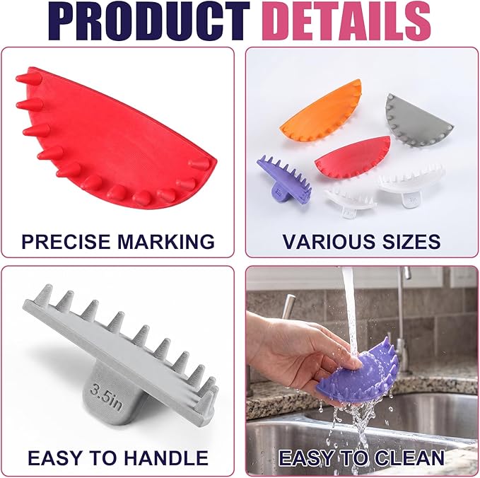 Hushee 6 Pcs Cake Arch Guide Tool Cake Decoration Tools Swag Marker Tool Piping Guide Multiple Sizes Arc Ruler Convenient for Controlling Size and Position for Cakes Piping Beginners and Bakers