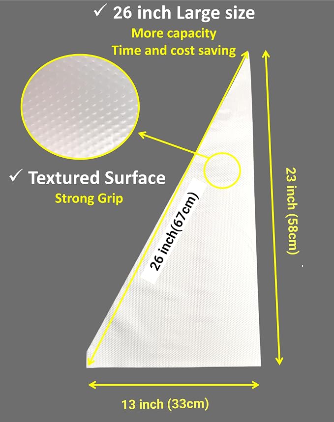 XXL 26 Inch Extra Large Piping Bags,100 Pack Disposable Pastry Bags,Thick Anti-Burst Icing Piping Pastry Bags For Frosting Decorating Cake Cupcake Cookie (26 Inch-100 Pack)