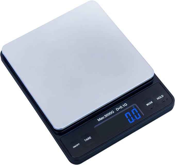 Weighmax Duo Series W-7800 High Precision 0.1g/0.01oz 3000g Digital Pro Pocket Scale, Serving as Kitchen Scale and Postal Scale