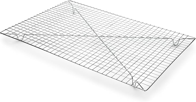 Fox Run Rectangular Cooling Rack, Iron/Chrome, 18-Inch x 12.5-Inch, Metallic