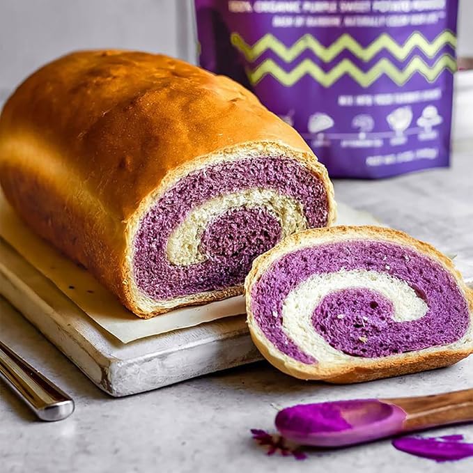 Suncore Foods Purple Sweet Potato Powder, Natural Purple Food Coloring, 5oz | Non-GMO, Natural Purple Food Coloring Powder from Sweet Potatoes, For Baking, Smoothies, Desserts, Gluten-Free, Vegan