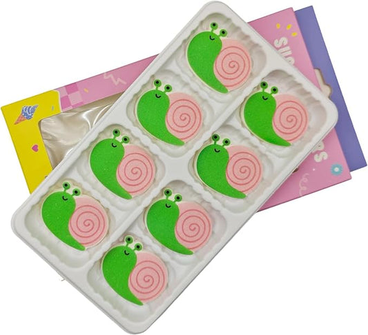Edible 8 pieces Big Snail cake decorations, perfect Snails cupcake toppers Icing Cookies decro for Spring Valentine's Day Birthday Halloween Thanksgiving Christmas party Team Dinner