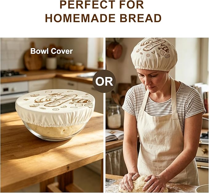 Beeswax Bread Bags 2 Pack Reusable Sourdough for Homemade, Large Washable Cotton Linen Food Storage with Removable Wax Liner, Plastic Free 17x13 Inch