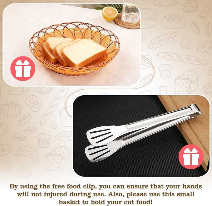 Manual Adjustable Bread Slicer Homemade Sourdough Bread Cutter with Scale Line, Bottom Suction Cup, with Clip and Plate (White)