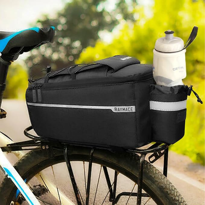 RAYMACE Bike Rear Rack Bag, Bike Trunk Cooler Bag, Bicycle Pannier for Warm or Cold Items