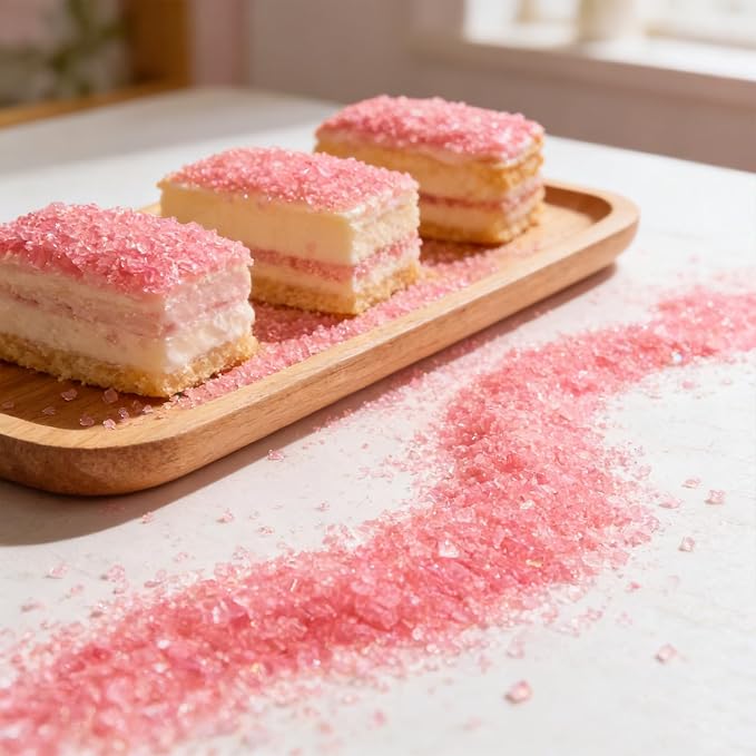 Twisweet Pink Sprinkles, Edible Sanding Sugar Crystals for Cake Decorating, Extra Fine Candy Sprinkles for Baking, Cupcake Topping Ice Cream Donut Cookies Decoration, Wedding Party Valentine Christmas Supplies (150g/5.3oz)