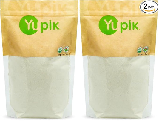 Yupik Organic Flour, Gluten-Free Fine Grind Oat, 2.2 lb, Non-GMO, Vegan (Pack of 2)