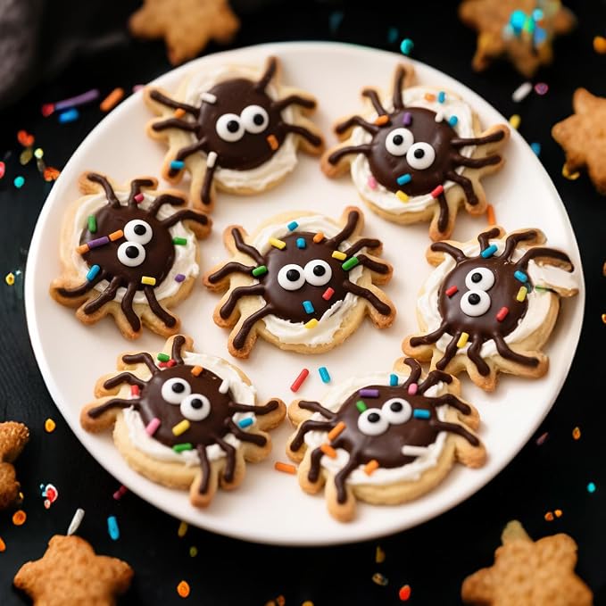 Edible Eyes Cookie Sprinkles,Edible Candy Eyes for Decorating,130g/4.58oz,Small Eyeballs,Black and White Sugar for Cake Decorating,1 cm Eyeballs Sprinkles for Cupcake Toppers Chocolate Cookie Ice Cream Decoration,Children's Party Supplies