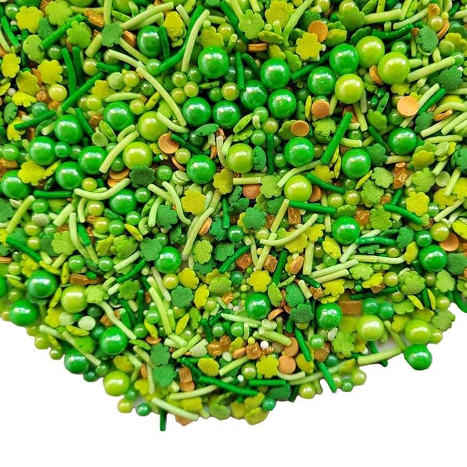 Homankit St Patrick's Day Baking Sprinkles Edible Cookie Decorations Cake Cupcake Topper Decoration 3.35 Ounce