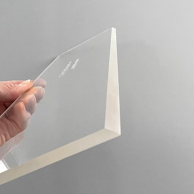 CAKESAFE 6 Inch OG Scraper-Clear Acrylic Cake, Icing, and Butter Cream Smoother with Beveled Edge