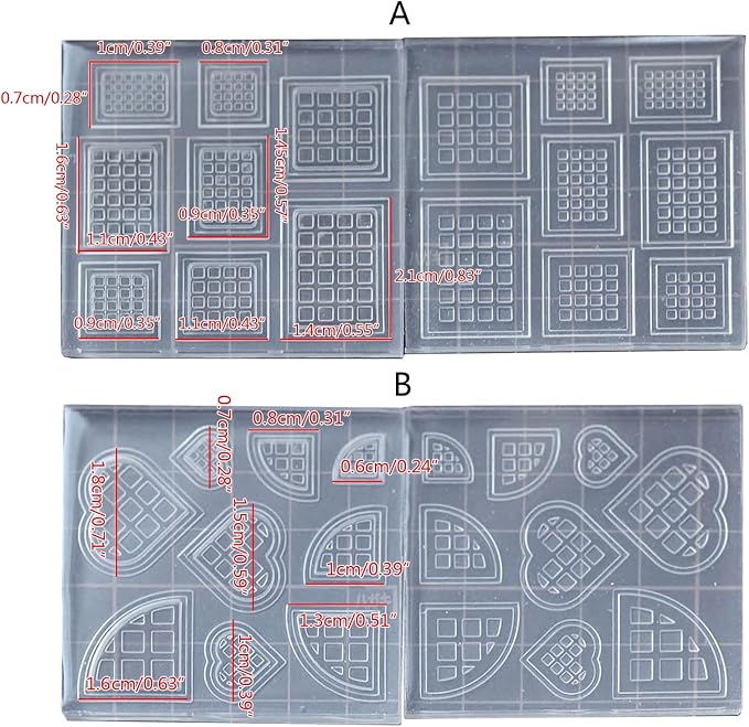 Double Sided Shape Silicone Mold Cheese Chocolate Fondant Cookie Cake Dessert Baking Supplies Jewelry Making Tools Food-grade Silicone Candy Kit Clay Modeling Tools