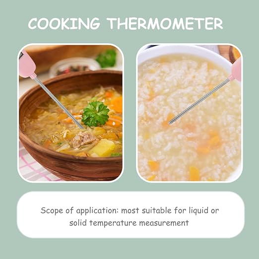 Digital Meat Thermometer Cooking Instant Read Temp Probe 30℃~300℃ Read Digital Cooking Candle Liquid Making for Oil Deep Fry Oven