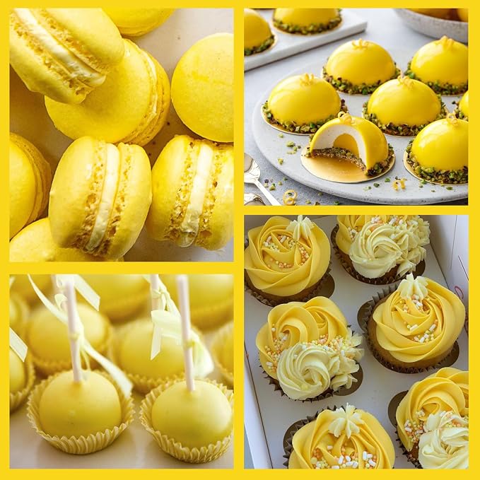 Oil Based Food Coloring for Chocolate, 20ml Edible Yellow Oil Based Food Coloring Gel for Cake Decorating, Sugar, Candy Melts, Baking, Cookies, Icing Frosting, Meringues, Cream- 0.7 Fl. Oz(Yellow)