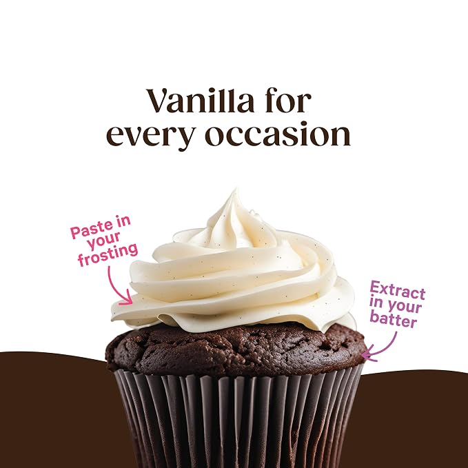 Vanilla Bean Paste and Pure Vanilla Extract for Baking (Combo Pack) - Heilala Vanilla Beans are Hand-Picked and Ethically Sourced from Polynesia, Gourmet Bourbon Variety, Loved by Bakers Worldwide