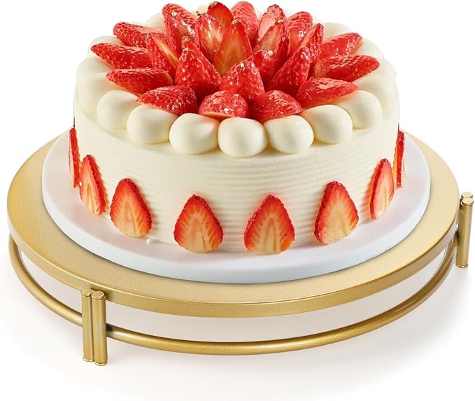 yarlung 3 Pack Gold Cake Stands, 8/10/12 Inch Metal Cupcake Display Stands Dessert Trays, Table Decoration Cookies Serving Plates for Wedding, Birthday, Party, 3 Sizes
