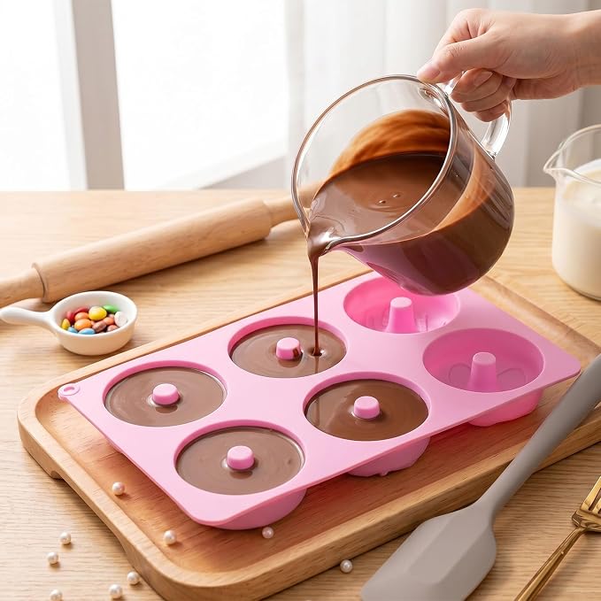 Donut Silicone Chocolate Molds Pattern Doughnut Candy Mold | 6 Cavity For Candy Chocolate Cake Decoration