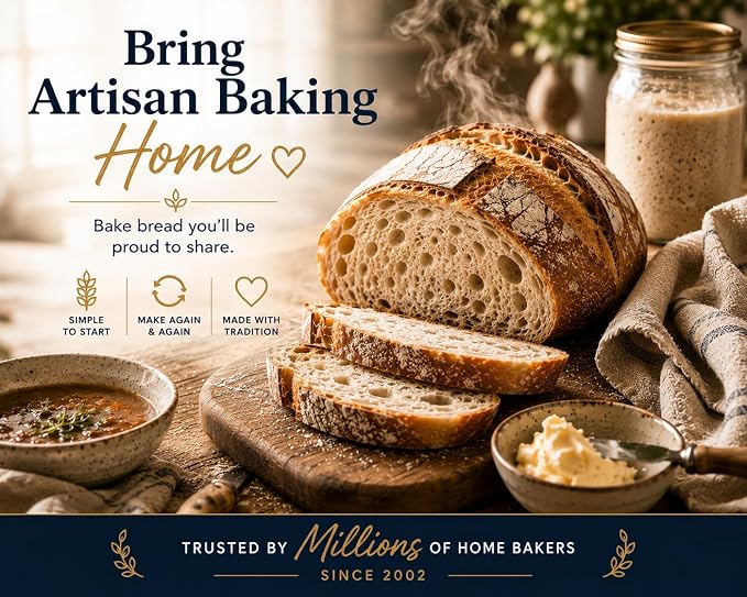 Cultures for Health San Francisco Sourdough Style Starter Culture | Homemade Artisan Bread | Heirloom, non-GMO | Live Culture Bread Mix | Easy to Follow Recipe