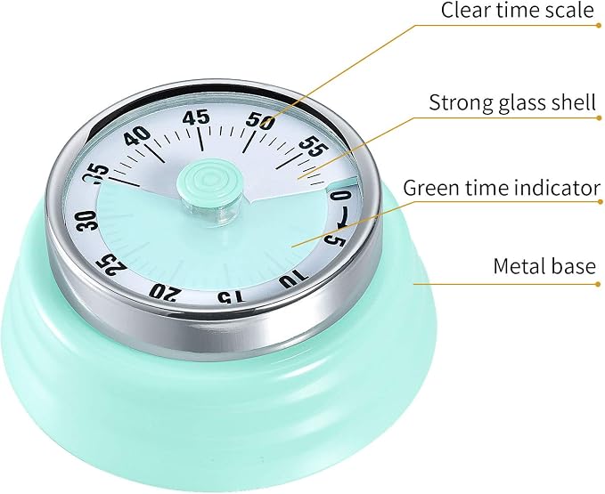 LAOPAO Kitchen Countdown Timer - Magnetic Mechanical Timer, No Battery Required
