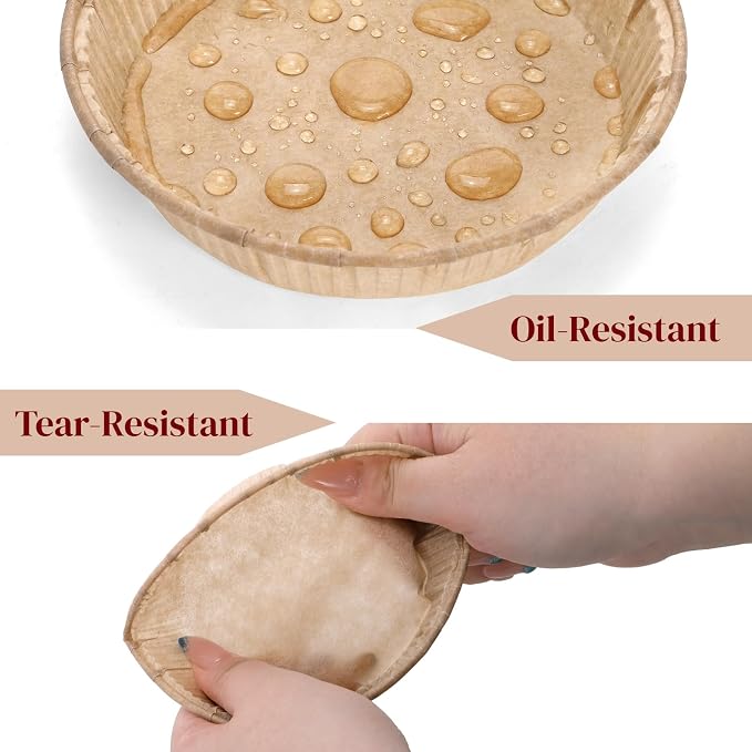 SOUJOY 200 Pcs Paper Mini Tart Pans for Baking, 4 Inch Disposable Pie Tins, Non-stick Quiche Pie Pans for Individual Small Cakes, Cinnamon Rolls, Desserts, Oven Microwave Air Fryer Safe