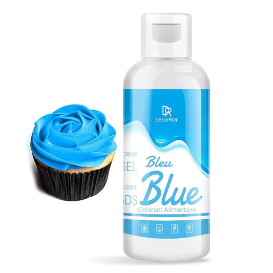 Gel Food Coloring - Vibrant Gel Food Coloring for Baking, Cake Decorating, Easter Egg - Concentrated Flavorless Edible Food Color Dye for Icing, Fondant, Drinks, Cookie, DIY Crafts - 4.5 oz (Blue)