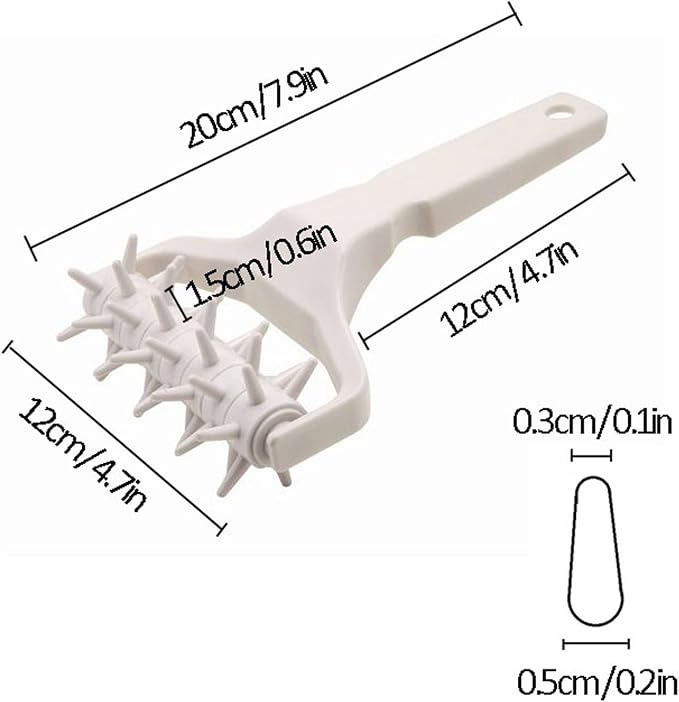 Time-Saver Pizza Dough Roller Docker - Dough Blistering Killer - Buy One Get Three (Pizza Cutter and Pastry Scraper) - Gift Package