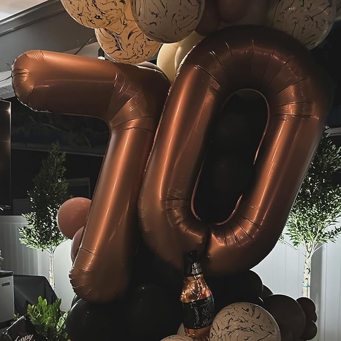 Dark Brown 9 Balloon, Coffee Brown Number Balloons 40 Inch, 9th Giant Chocolate Birthday Decorations for Boys Girls,19th 29th Party Decorations Supplies, Number 9 Balloon