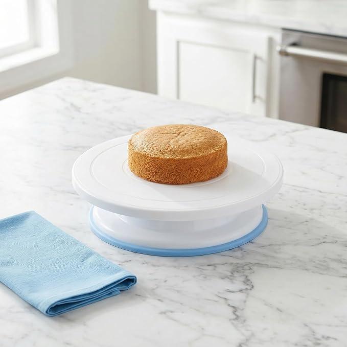 4 Pack 11 Inch Rotating Cake Turntable for Decorating, Smooth Cake Revolving Spinner Stand, Cake Stand for Baking Decorating Display