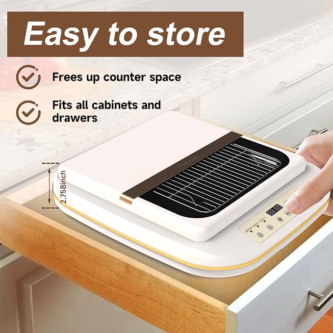 Folding Proofer Bread Proofing Box & Slow Cooker with 32-248℉ Temp Control & 10 H Timer Proofing Box for Sourdough, Bread Baking, Pizza, Yogurt Sourdough Starter Kit for Home Baking Bread Lovers