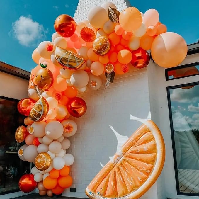 Voircoloria 90pack Retro Orange Balloons Different Size 18/12/10/5 Inch Retro Orange Balloon Garland Arch Kit for Graduation, Wedding, Birthday, Baby Shower, Anniversary Party Decorations