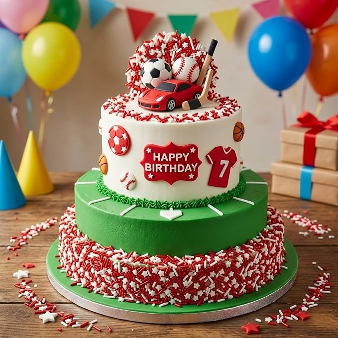 Manvscakes Sprinkles- Edible Cake and Cupcake Sprinkles with Assorted Shapes and Sizes for Parties, Metallic Sprinkle Mix for Cookies, Ice Cream, Cake and Cupcake Decorating