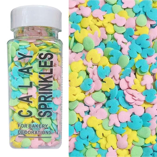 PhilaeEC Bunny Egg Confetti Sprinkles Edible for Cake Decoration Pastel Spring Easter Sprinkles Baking Cookie Cupcake Toppers Decoration Christmas Vanlentine Easter Supplies