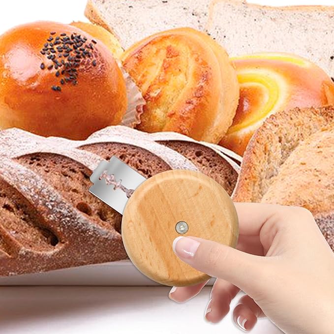 Bread Lame Blades Refill 40 PCS Breads Scoring Blade Stainless Steel Dough Scorer Tool Professional French Dough Bread Lame Razors Knife for Sourdough Baker Baking Homemade Bread Pattern Design