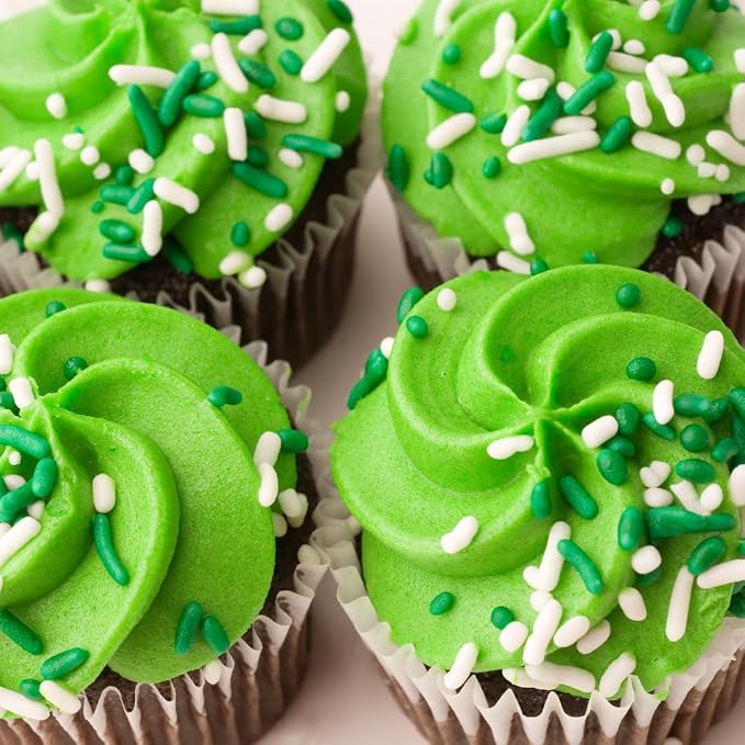Unpretentious Green Sprinkles, 2 Cups, Bright & Colorful, Decorative & Fun Topping for Baking