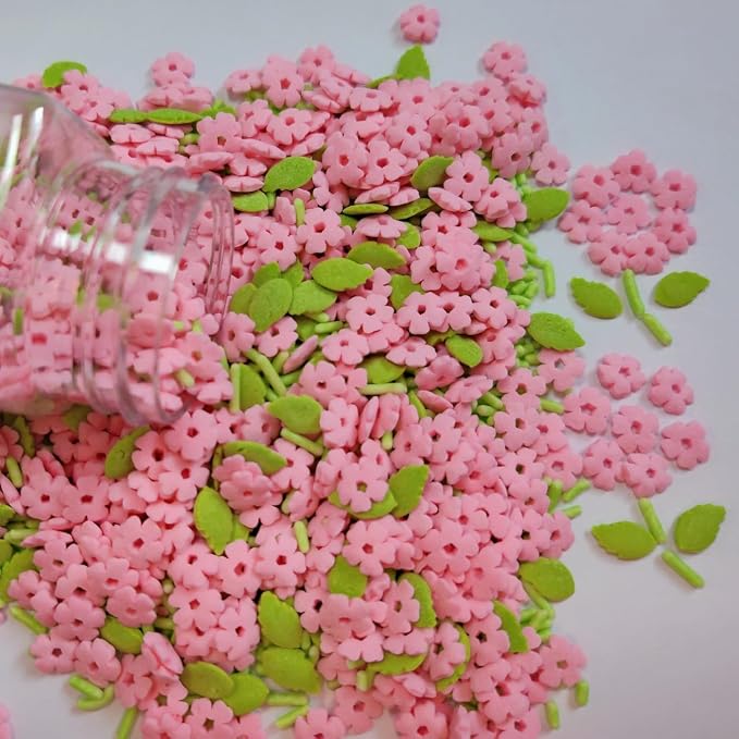 HeDeon&Rles National Cherry Blossom Festival Candy Sprinkles for Baking Edible Cake Decoration Icing Bread Pancake Cupcake Topper Wedding Birthday Christmas Halloween Supplies