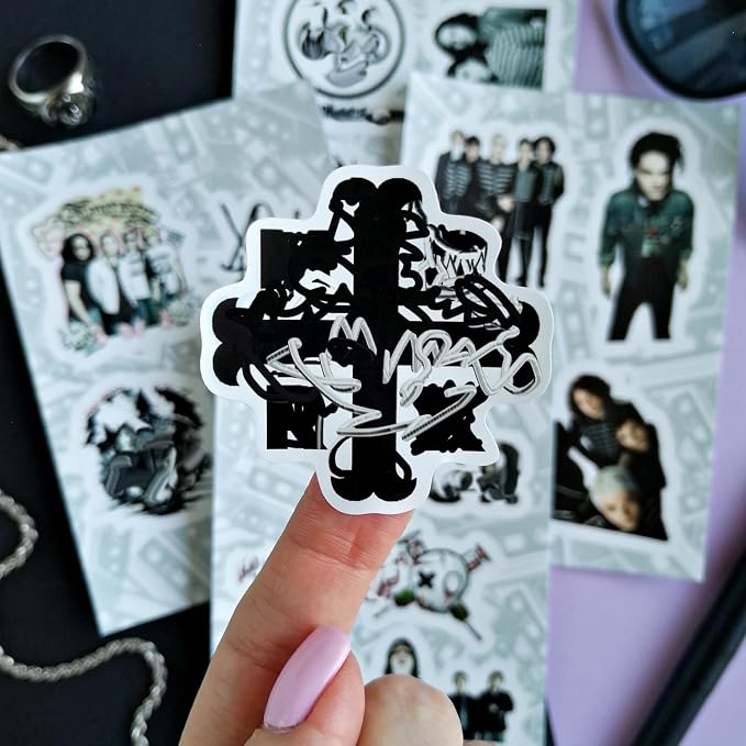 36 Pieces Rock Band Stickers for Adults, Rockabilly Band Decals, Rock Music Decals for Adults Waterproof Guitar Laptop, Punk Gifts for Women & Men