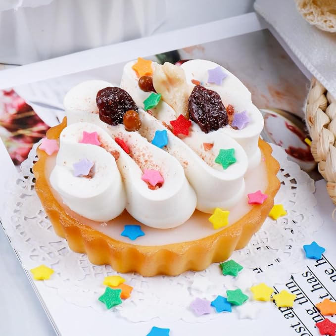 Edible Star Sprinkles for Cake Decorating, Rainbow Sprinkles for Baking, Birthday Sprinkles for Cake, Cookies, Ice Cream and Macaron Toppings