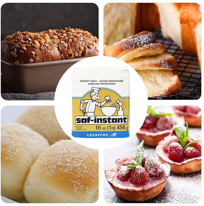 LeSaffre Saf-Instant Yeast, Gold, 1 Pound, (Pack of 3)
