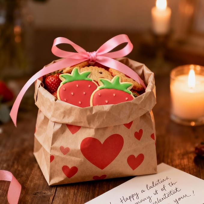 3 Piece Strawberry Cookie Cutter Set Stainless Steel Strawberry Shaped Cutters for Baking Cookies Fondant Dough Dishwasher Safe with Sizes 3.5 2.5 1.5 Inch