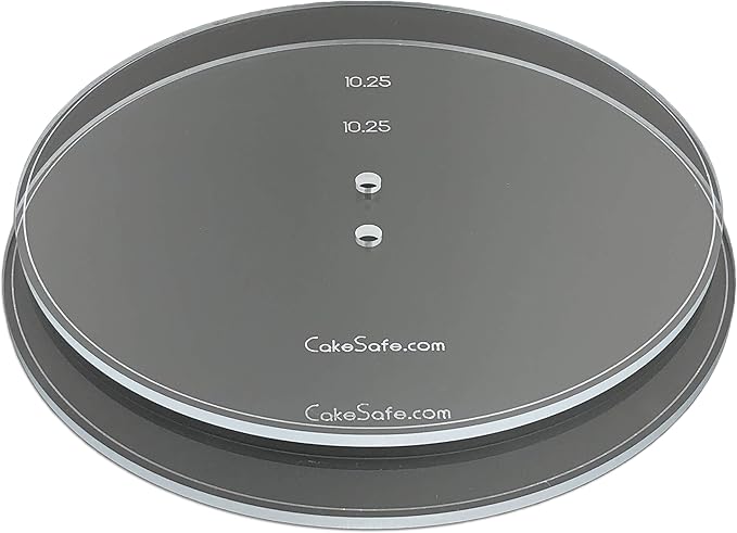 CAKESAFE – 2-10.25” Clear ¼” Acrylic Disks – Perfect Icing Tool to Smooth the Buttercream on Your Cakes