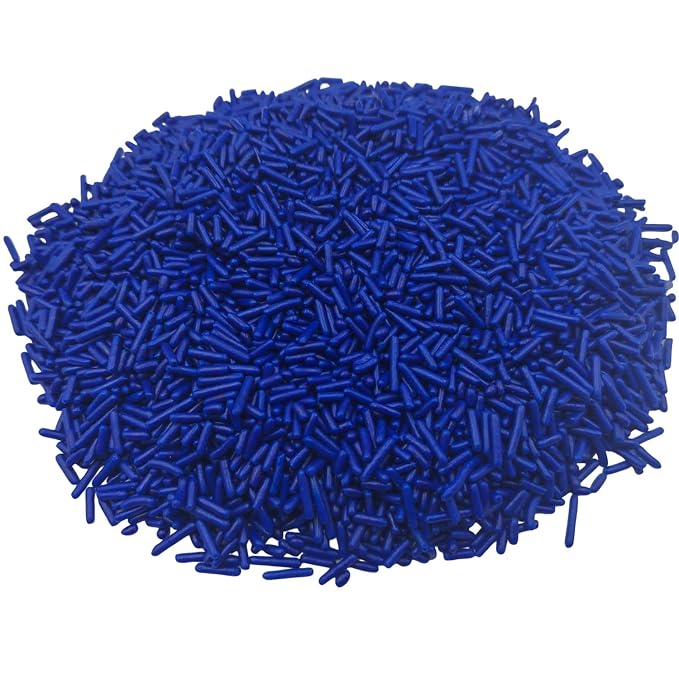 Homankit Navy Blue Jimmies Sprinkles Edible Jimmy Sprinkle Candy Soft Jimmies Toppings for Ice Cream, Cupcake, Cake, Cookie, Dessert Decorating 2.75 Ounces