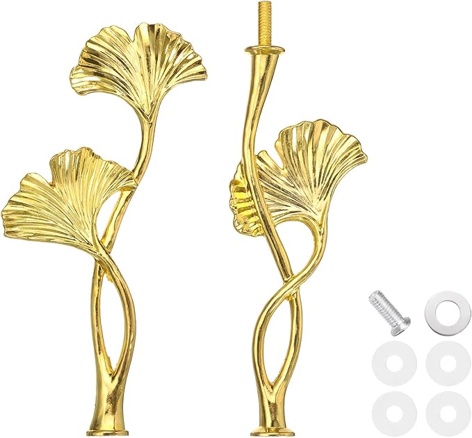 uxcell 2 Tiers Cake Tray Stand Handle Metal Cake Stands Holder Cupcake Dessert Plate Hardware Fitting Holder Rod Stand Handle for Wedding Party Festival Cake Plate, Gold (Flower)