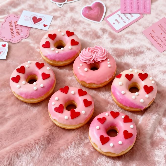 Red Heart Sprinkles for Cake Decorating, Mothers Day Sprinkles for Baking, Edible Heart Shaped Confetti for Cookies, Cupcakes & Ice Cream, Mothers Day Sprinkles