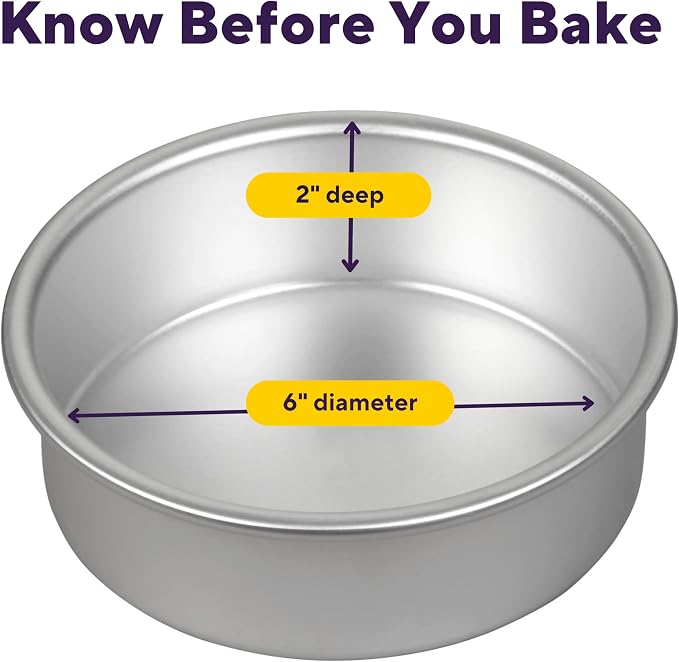 Wilton Performance Pans Aluminum Round Cake Pan, 6 x 2 in.